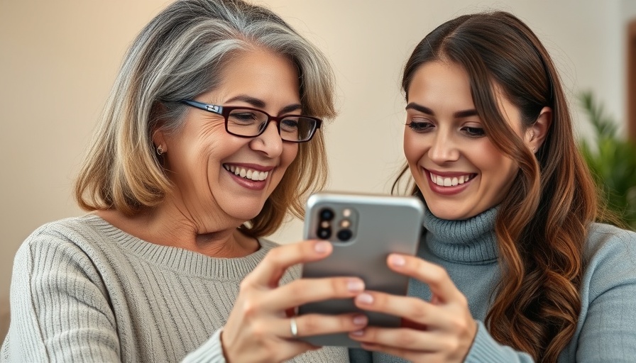 iPhone 17 Mom Daughter Connection with smiling women indoors.