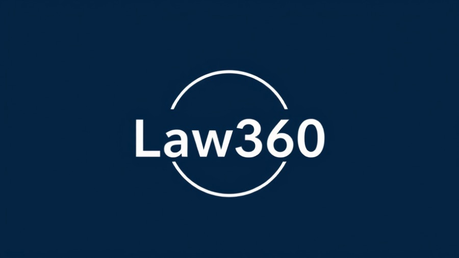 HR compliance logo design with Law360 on blue background.