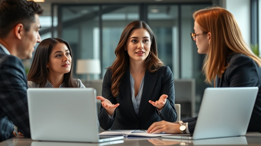 Discussion on job title inflation in a business meeting.