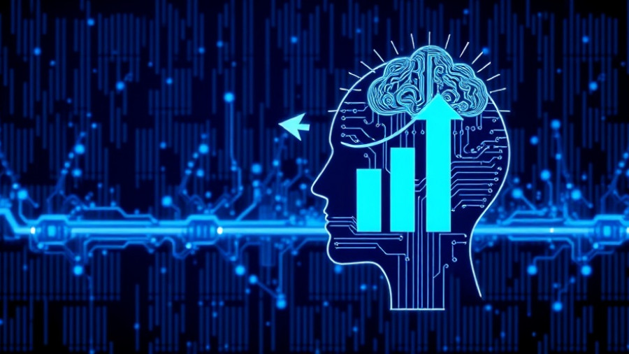 Illustration of AI enhancing SaaS ROI with digital symbols