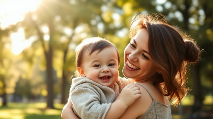 Omaha family life: Happy mother with toddler outdoors
