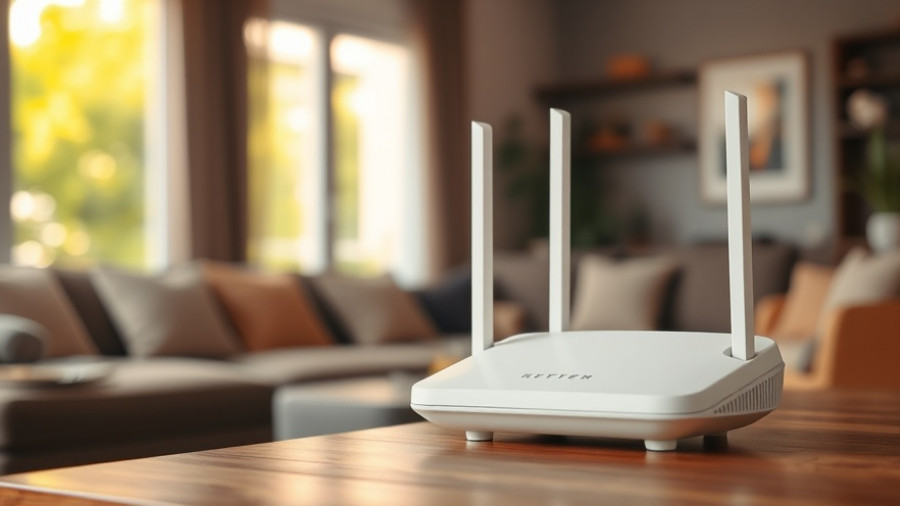 Mint Mobile MINTernet Unlimited 5G Home Internet router in a cozy room.