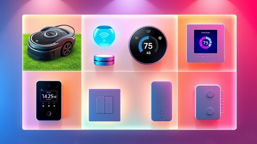 Collage of smart home upgrades for 2025, featuring various devices.
