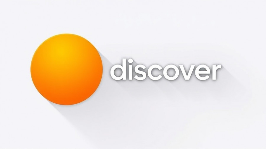 Discover logo design with orange disc.