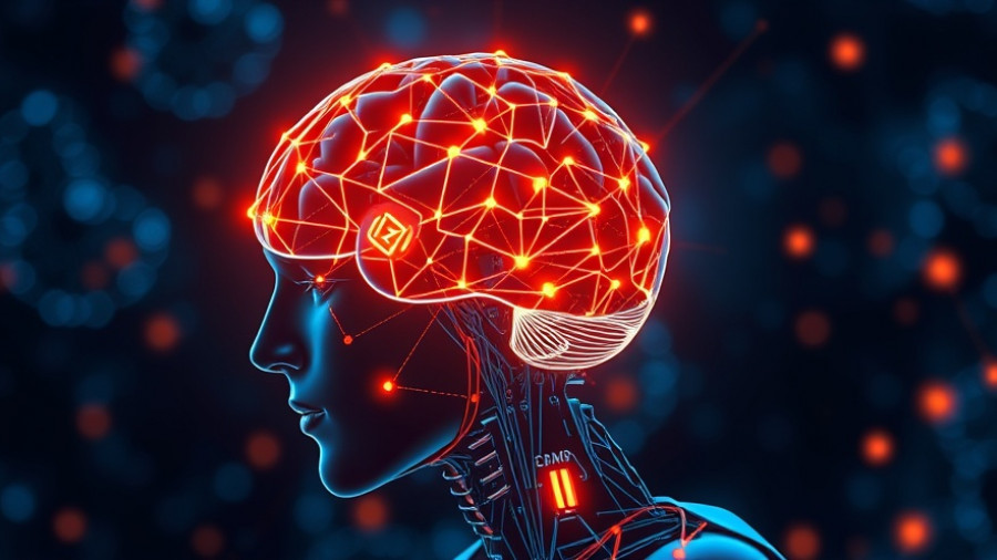 Neuro-symbolic AI concept with brain and robot illustration.