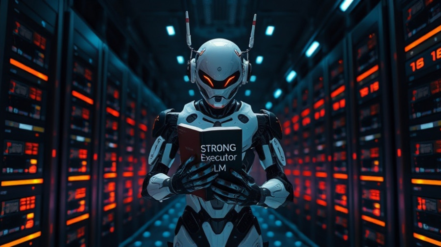 Futuristic robotic meta-agent in digital art related to a reinforcement learning framework.