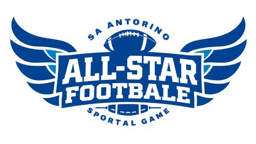 San Antonio Sports All-Star Football Game emblem with football.