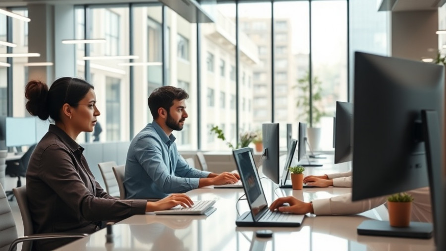 Modern office showcasing future of work and collaboration.