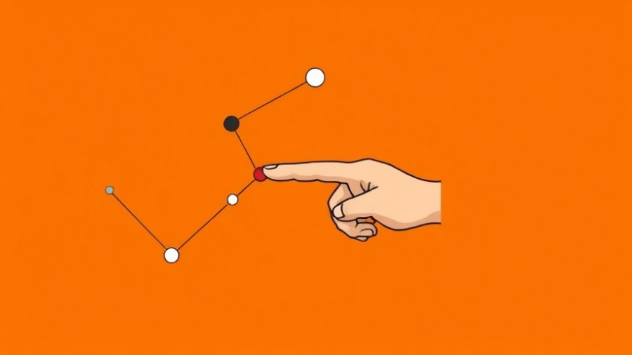 Abstract vector illustration with hand pointing at connected shapes for Claude code updates.