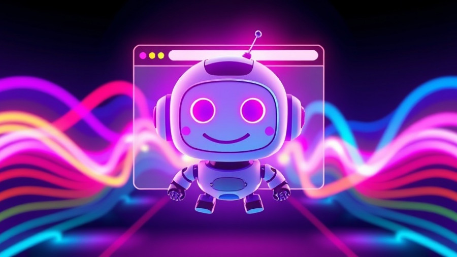 ChatGPT Atlas AI browser with colorful robot avatar.