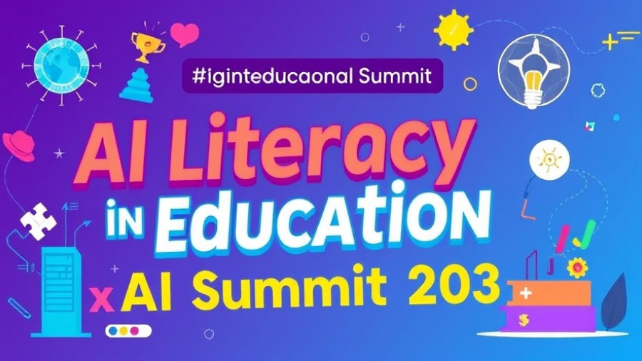 AI Literacy in Education summit graphic promoting Curriculum x AI Summit 2025.