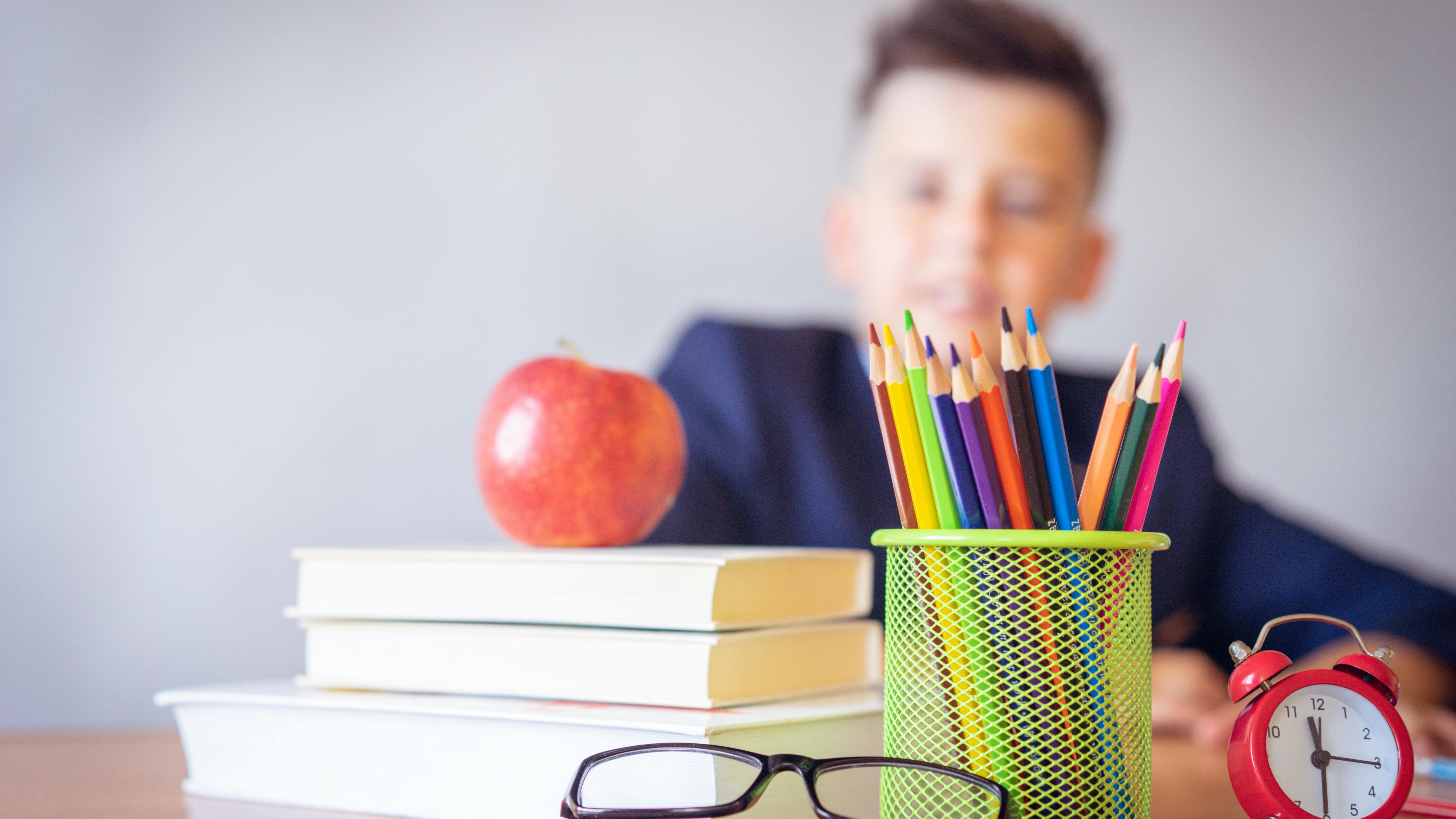 Teacher engaging children in vibrant classroom, School as Hub model
