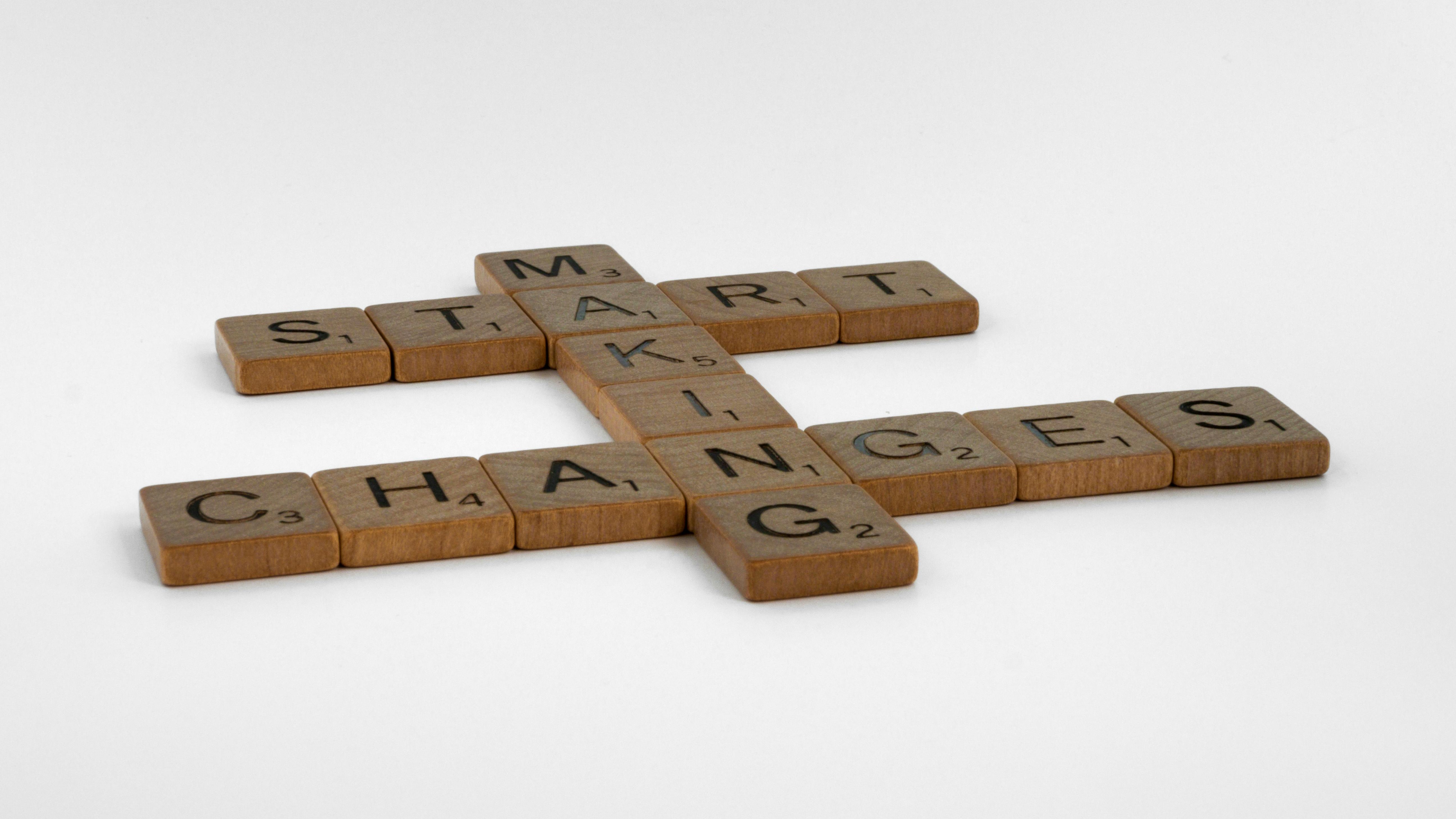 Complex crossword puzzle grid for business scaling strategies concept.