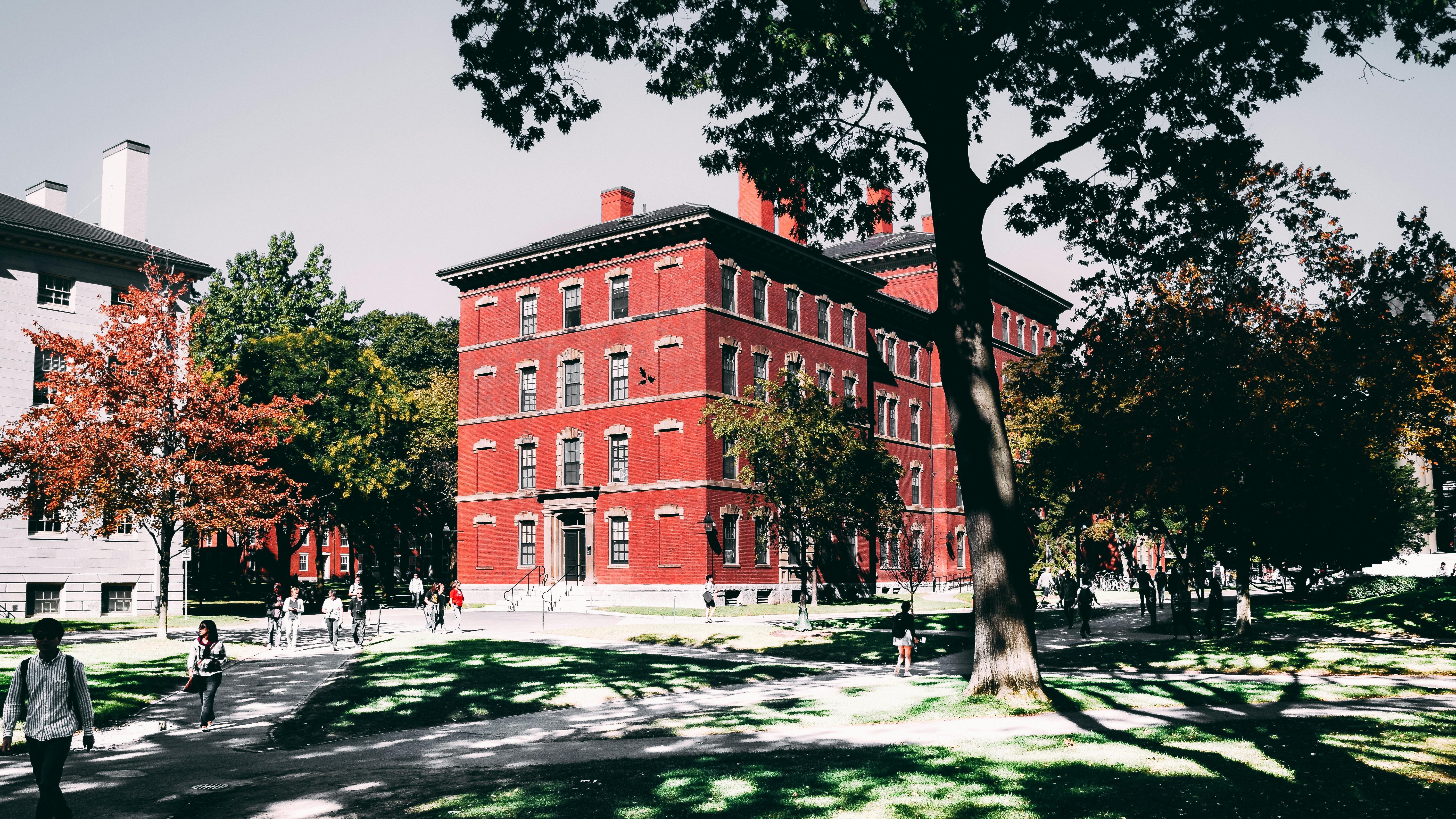 Illustration of campus Wi-Fi connectivity with buildings and signals