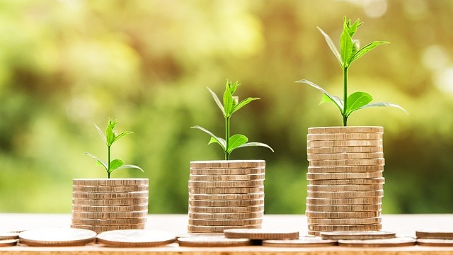 Stylized graphic depicting business growth strategies through data visualization.