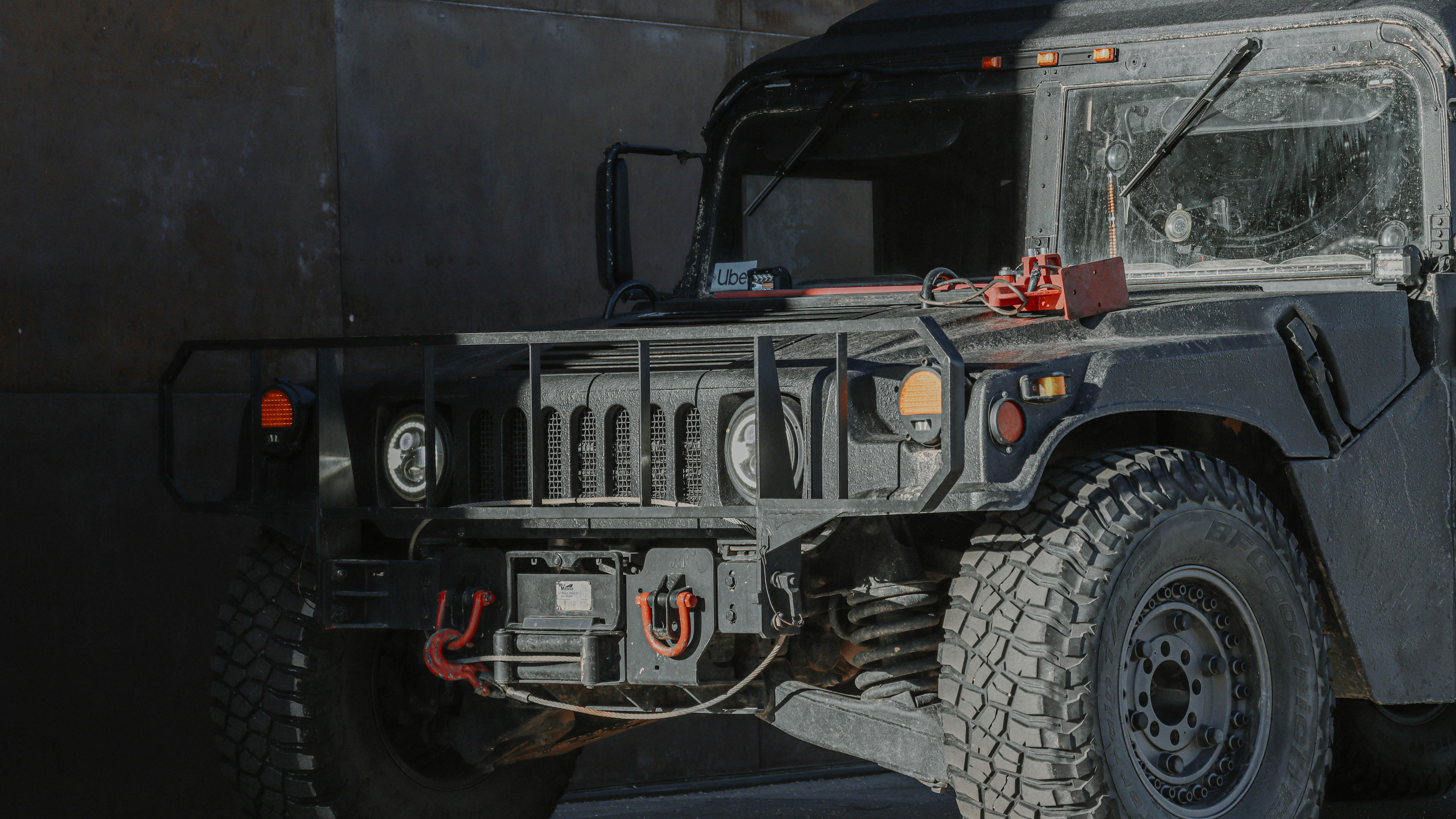 Military Humvee showcasing shift to off-the-shelf war machines.