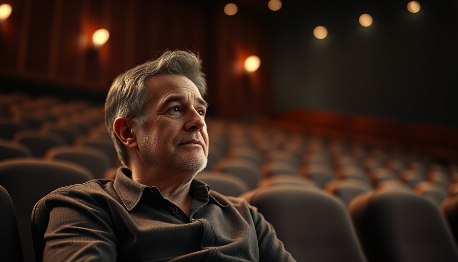 Middle-aged man in theater at Omaha Film Festival.