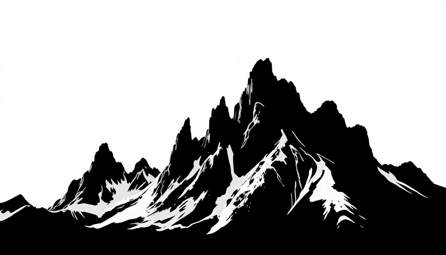 Black and white jagged silhouette with white background, virtual learning Omaha