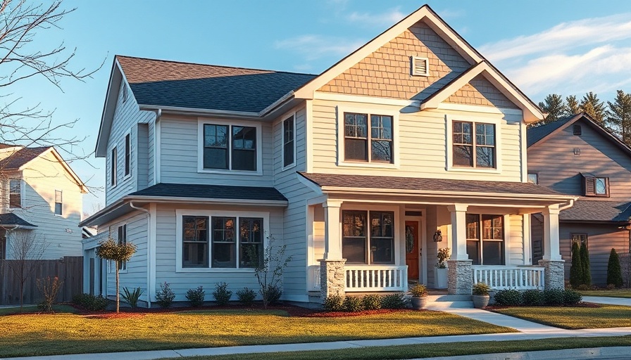 Modern home with James Hardie siding in a suburban setting.