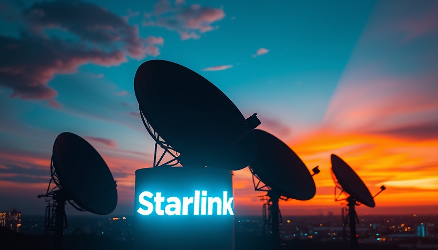 Starlink internet speeds in India depicted by silhouetted satellites.