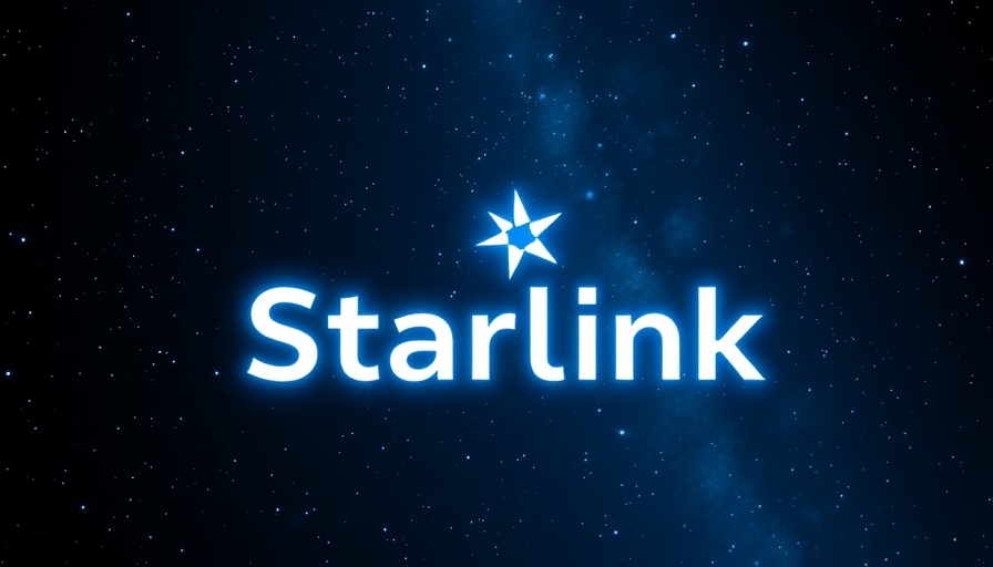 Starlink internet in India logo with starry background