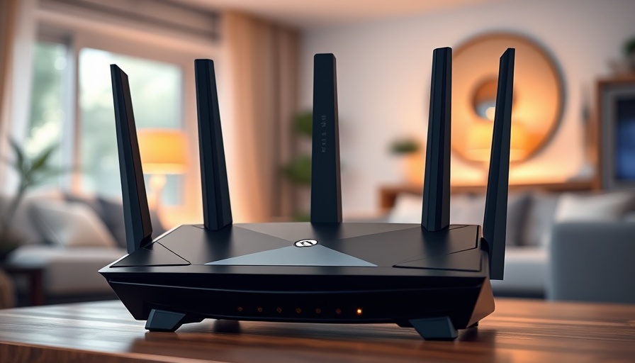 Sleek gaming router to lower your ping for gaming.