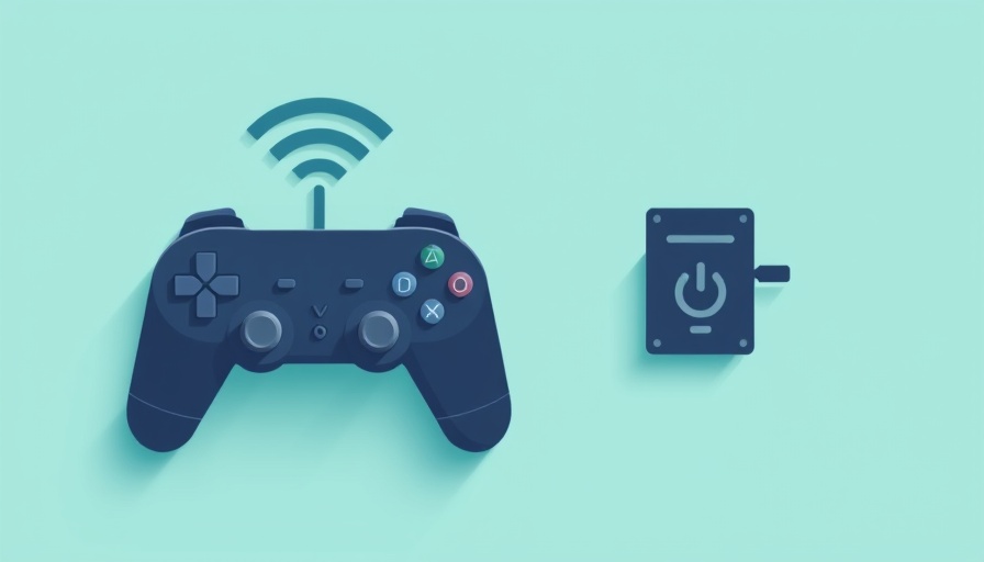Minimalist illustration of gaming controller and servers for DNS servers