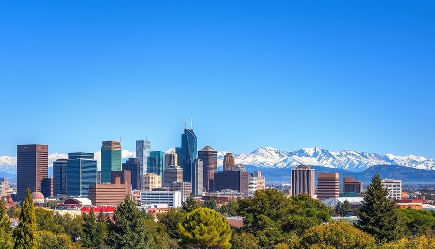 Denver skyline showcasing stunning view for best internet providers in Denver.