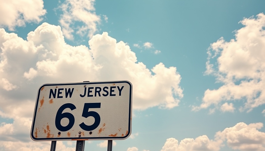 Road sign for New Jersey under a cloudy blue sky, Best Internet Providers in New Jersey.