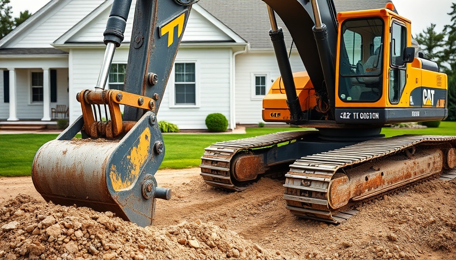 Excavator installing fiber internet in Fort Madison