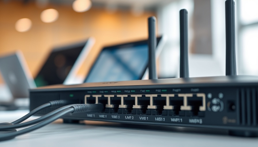 Modern router connected in Nevada fiber internet build-out.
