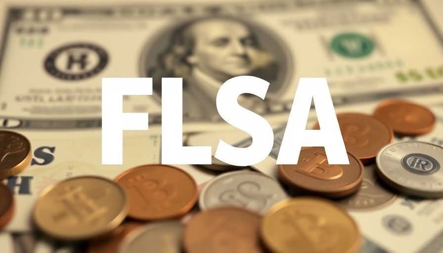 FLSA highlighted on currency background with HR branding.
