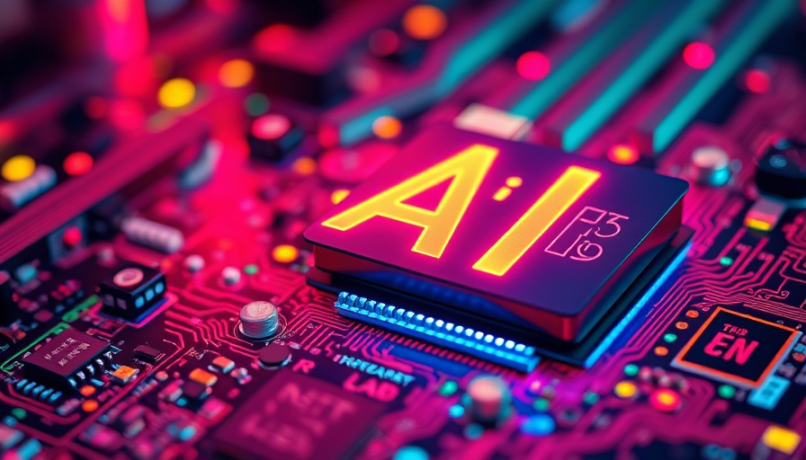 Generative AI concept on digital circuit board.