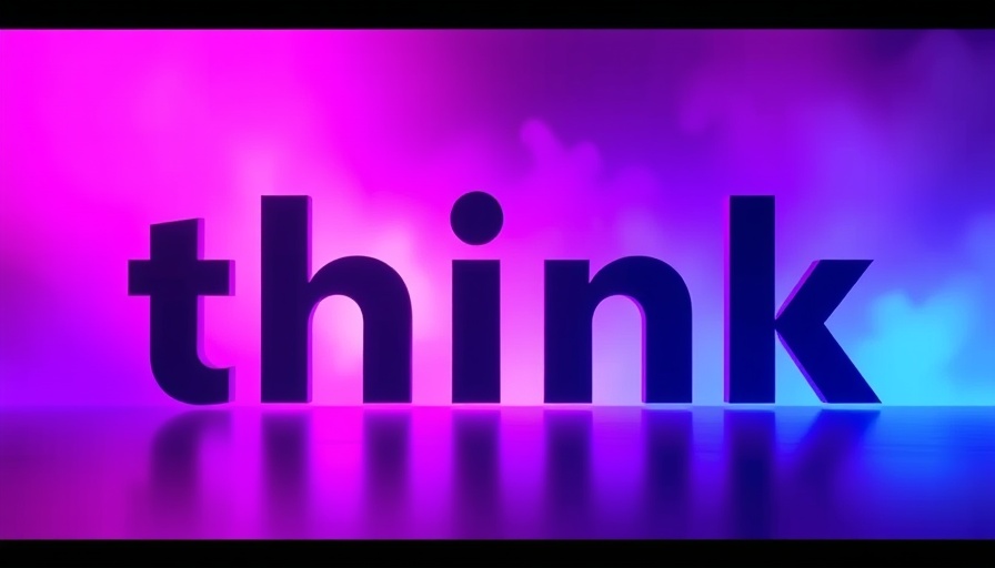 Vibrant image with 'think' text promoting AI adoption.