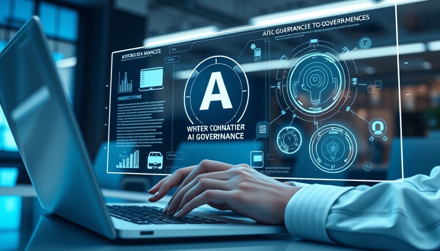 Holographic AI interface showcasing governance in agentic AI.