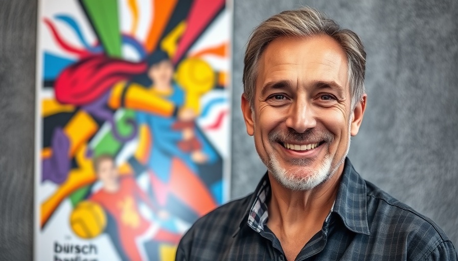 Casually smiling middle-aged man in business setting.