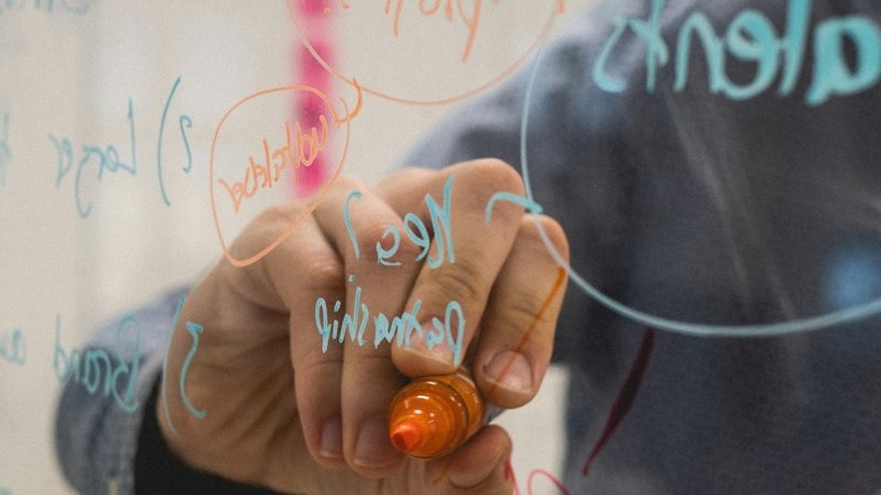 Conceptual illustrations depicting strategic decision-making innovation.