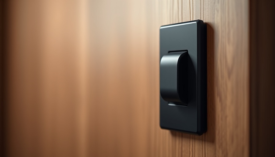 Modern black light switch near a door in Brighton.