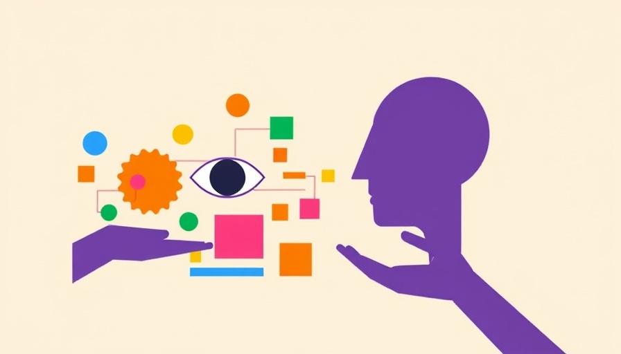 Abstract illustration of organizing colorful shapes, symbolizing improving unstructured data.