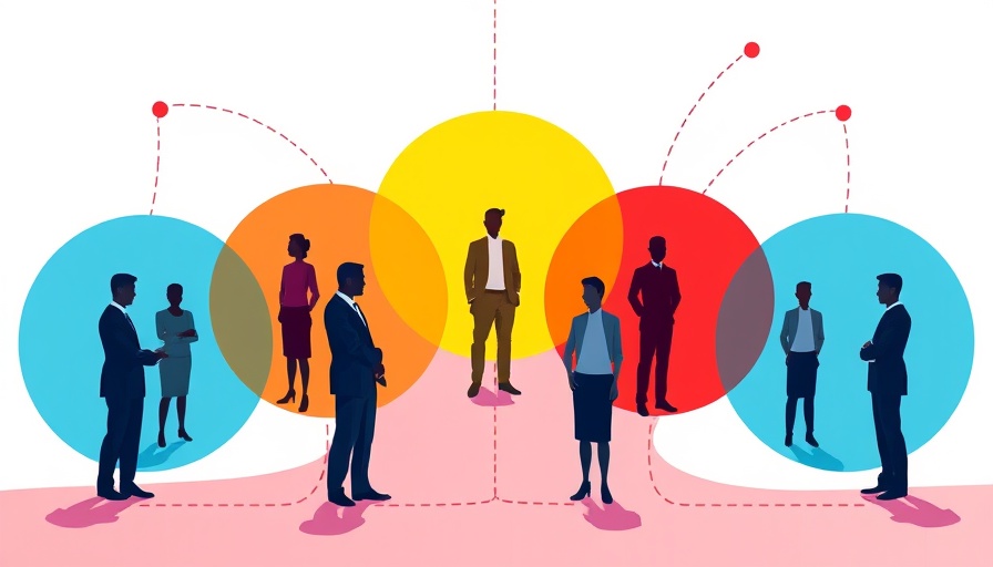 Abstract illustration of executive leadership roles interconnected.