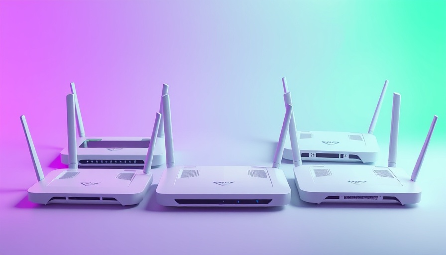 Futuristic Wi-Fi routers for Best Wi-Fi Routers 2025 display.
