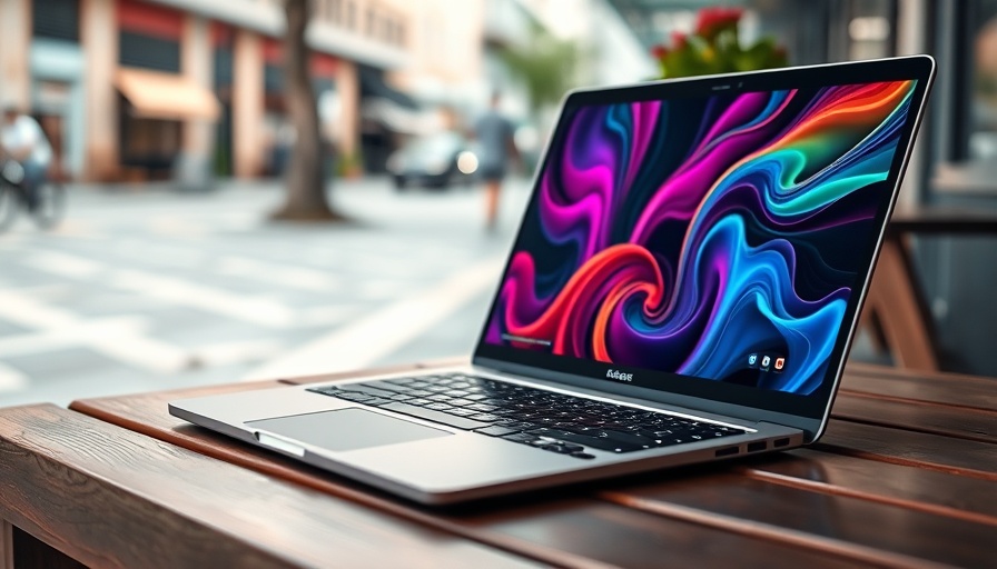 Laptop displaying artistic wallpaper, Mac malware protection tips.