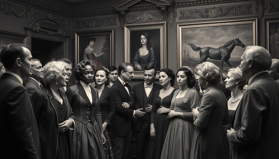 Diverse group of unsung heroes from American history in formal setting.