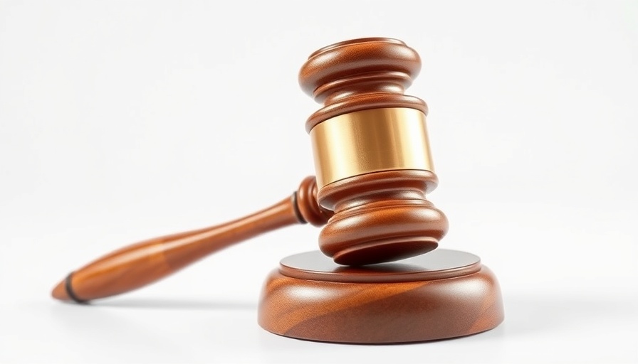 Wooden judge's gavel on a block representing legal decision.