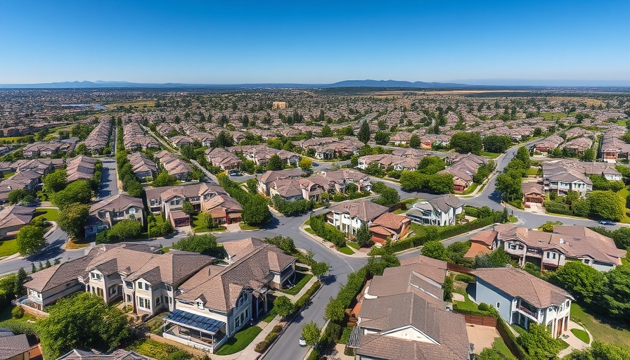 Suburban Fremont, CA view with residential area and greenery.