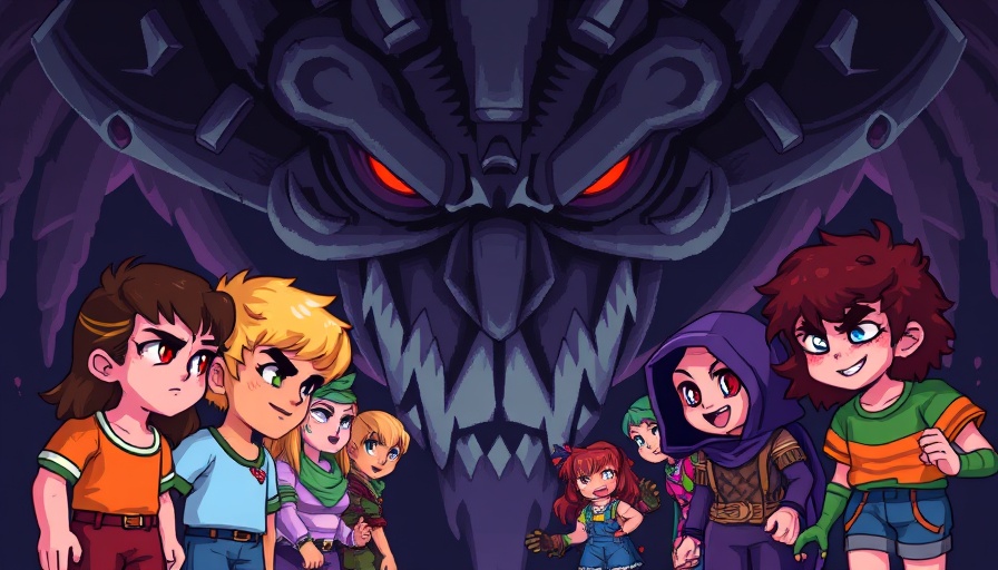 Retro pixel art scene from Deltarune Chapter 5.