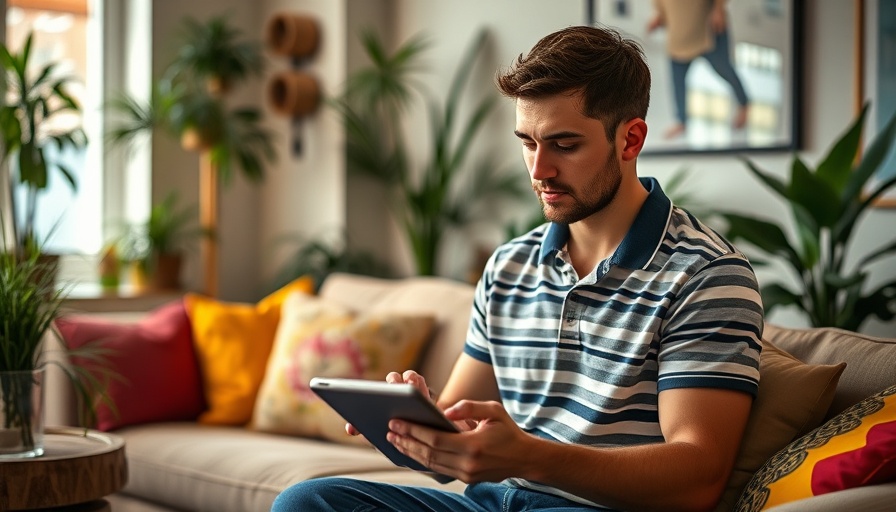 Man using tablet and writing, ideal for Quantum Fiber Internet Plans context.