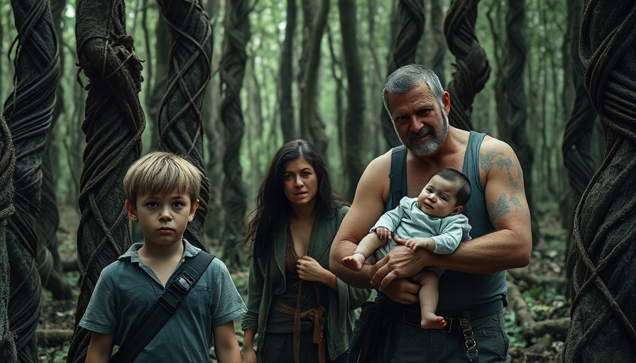 28 Years Later review: Determined survivors in a post-apocalyptic forest.