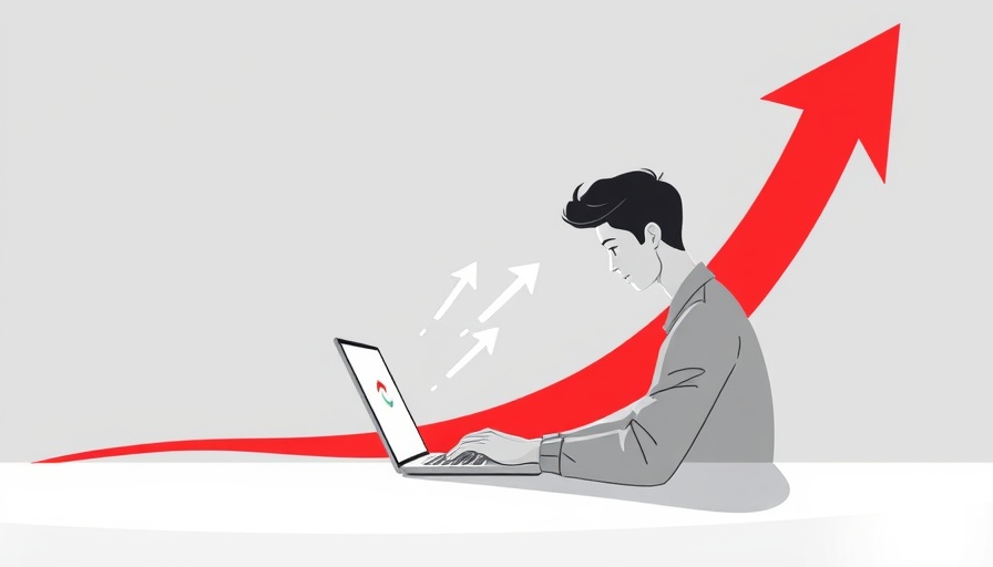 Abstract illustration representing the importance of exit interviews with laptop and arrows.