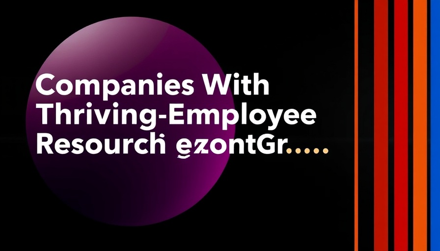 Abstract design with text about Employee Resource Groups in 2025.